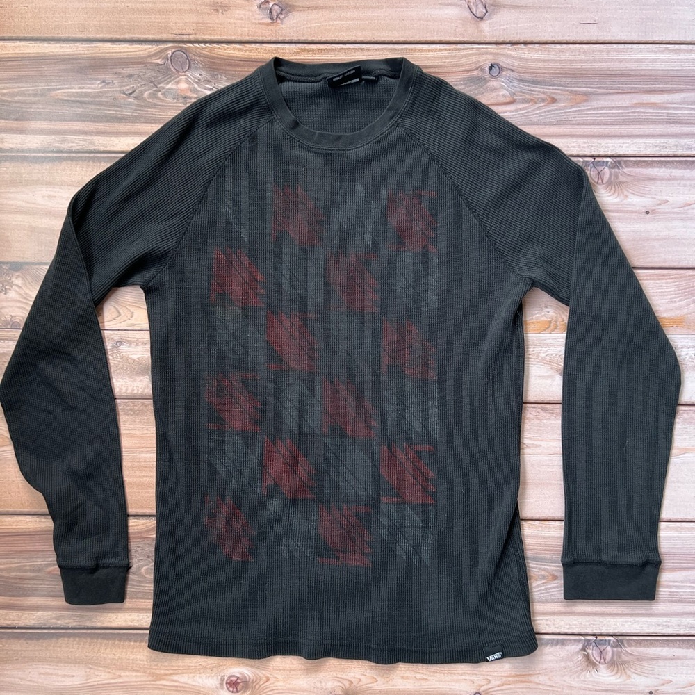 Vans Black Waffle Knit Long Sleeve